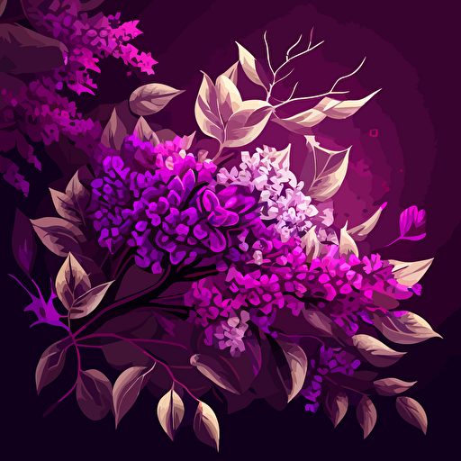 spring, vector, purple