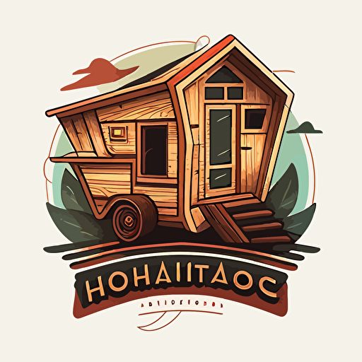 vector Logo for a manufacturer of tinyhouses Made Out of Wood