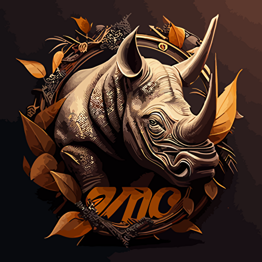 rhino logo vectorial art illustrator