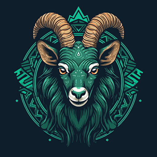 goat, starbucks logo, vector