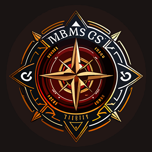 create a vector logo for a gym main focus is a compass