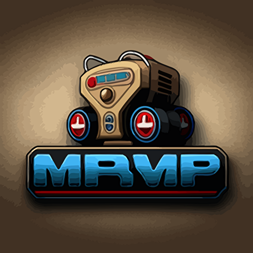 a rc toy logo for the name Vibe Master Play, simple vector, No shaded details
