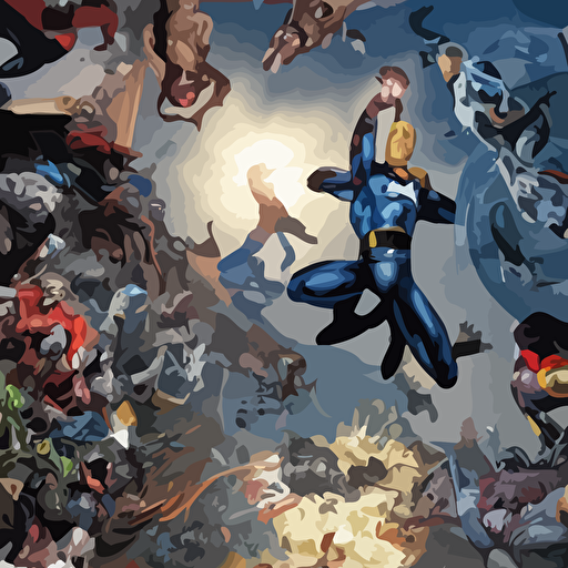 overlooking scene raytracing masterpiece 3d unreal engine unity engine blender 3d nvidia graphics demo amd radeon graphics demo octane render style comicbook splash page artistic masterpiece collaboration marvel comics dc comics dark horse comics image comics idw publishing valiant comics vertigo comics archie comics dynamite comics 2000 ad comics