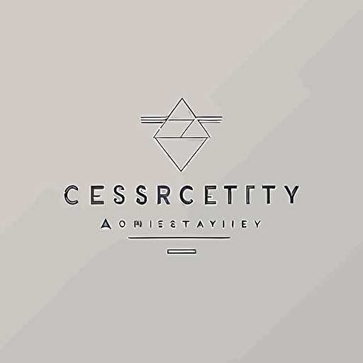 logotype for a product design company cybersecurity A combination of sleek and minimalistic geometric shapes, such as rectangles and triangles, arranged in a precise and balanced manner to create a sophisticated and timeless logo. The monochromatic color palette and vector format add to the simplicity and versatility of the design. The typeface is clean, sans-serif, with AW