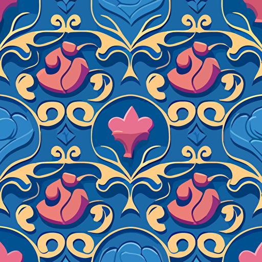 tileable wallpaper, repeating seamless texture, pattern, disney-style, vector
