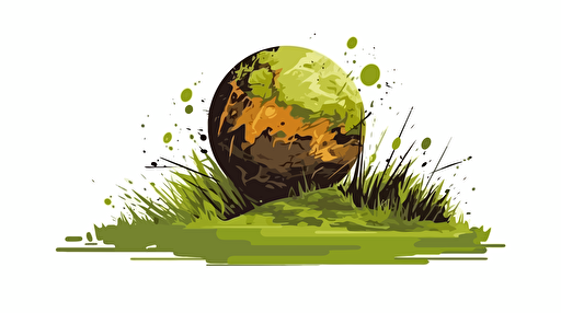 vector art style, ball of yard, in the style of Michael Parks, white background,