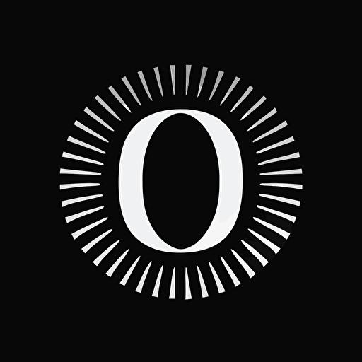 simple iconic logo containing letters O S M I Q U E, white vector on black background