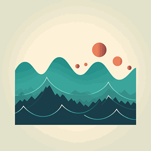 create a simple vector-style logo with sounds waveforms