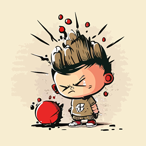 Little boy bomb doodle vector ilustration