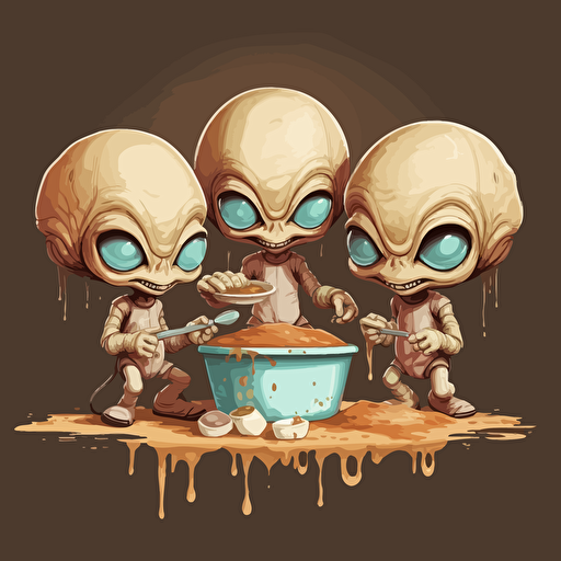 inside the pudding you find the truth, no background, brand new aliens by DJ SHADOWMIND, vector art,
