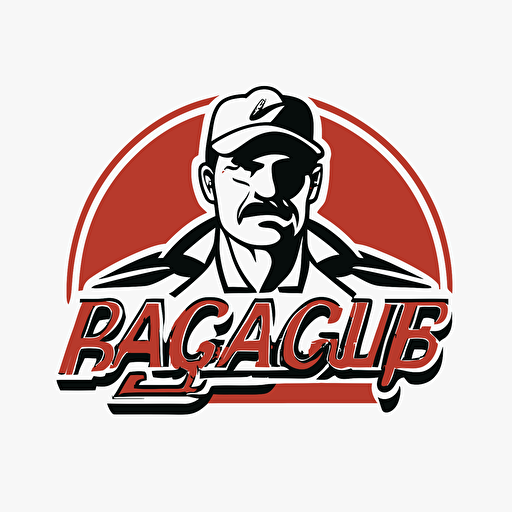 A Coach is Back!, sports logo style, vector, white background, simple