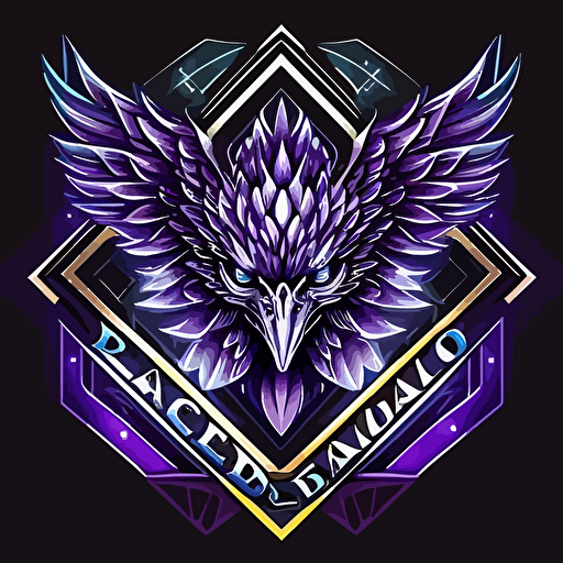 cool band logo for Diamond Eagle vector ultraviolet