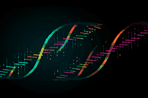 DNA sequence, simple vector art style