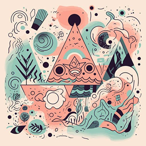 vector shapes, freehand, hand drawn, vectorart, positive vibes