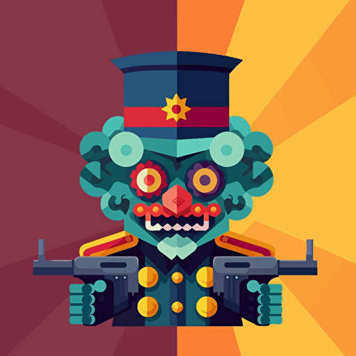 Vector emoji soldat clown