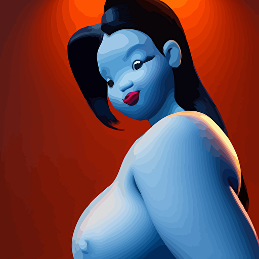 detailed 3d render voluptuous beautiful black curvaceous model arrested studio lighting blue background style pixar highly detailed sharp focus bokeh depth field 16k resolution unreal engine 5 coherent cinematic lighting beautiful painting