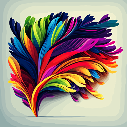 vector art, colorful, strands of color