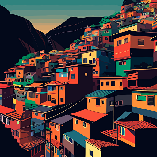 a vector illustration of a brazilian favela