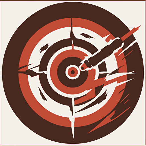 circle vector, target, fountain pen hitting bullseye, logo, transparent background