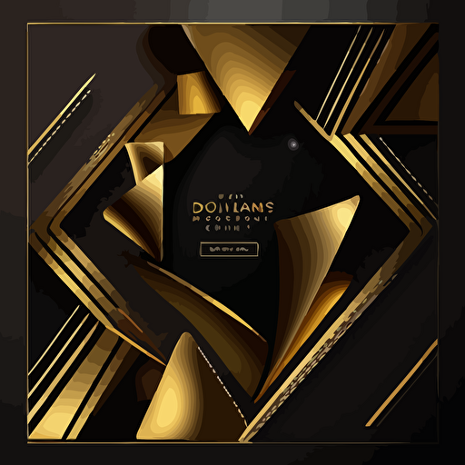 Vector abstract luxury black background with golden elements modern creative concept