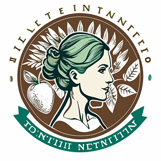 a vectorized logo of a nutritionist