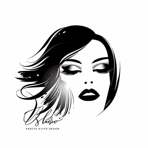 logo vector makeup artist, white background
