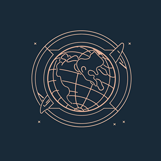 a simple and flat vector logo of Atlas and cinema