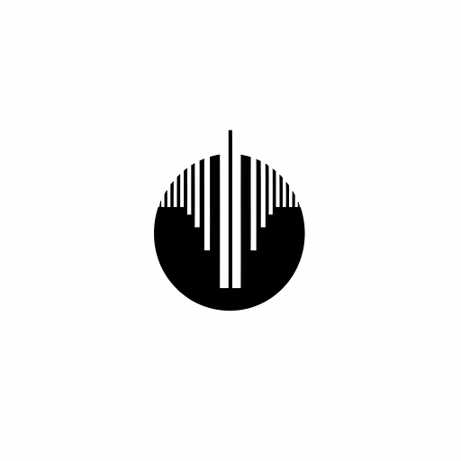 minimalist modern design. iconic logo for media company focusing on commerce in pop culture. black vector. white background.