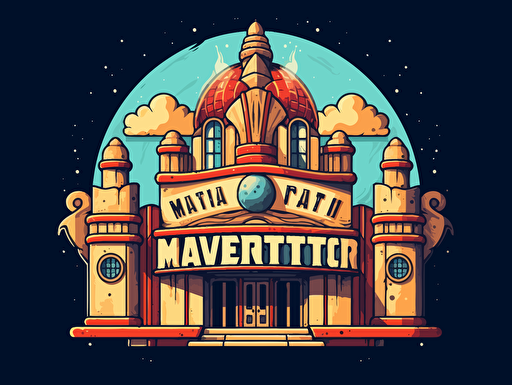 movie theater modern logo in the style of vector art