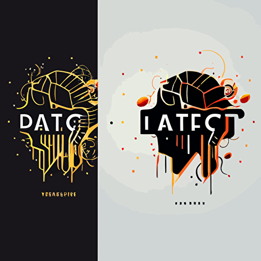 a logo design about how designer is defeated by AI technology, vector art