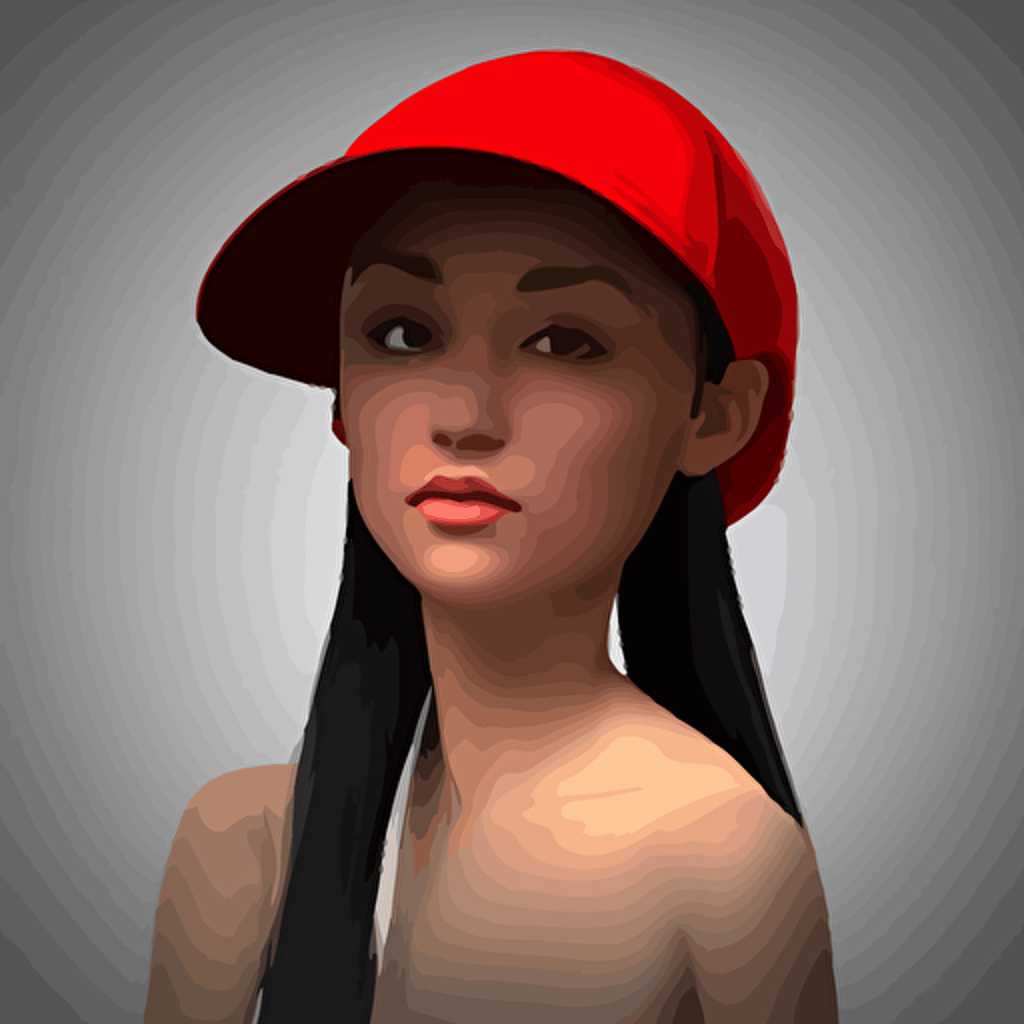 cartoon girl baseball cap head vector art ye xin cgsociety digital art rendered maya daz 3 d zbrush