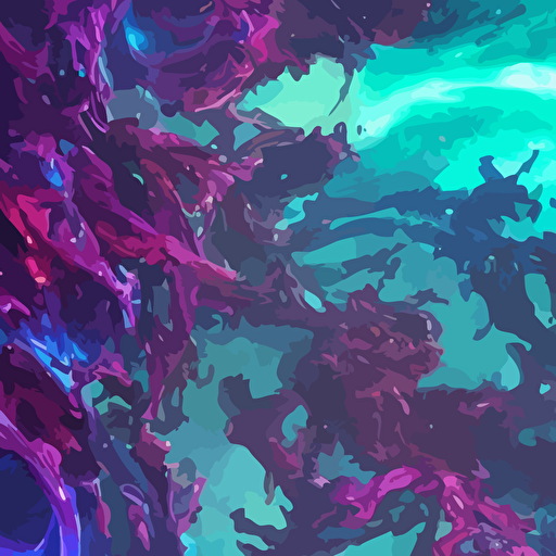 3d nebula abyssal bioluminiscent plant animals hyperbeast brock hofer digital art artstation gta cover comics style james gurney beeple global illumination volume lighting pixar disney tone mapping harmony joy color vibrant