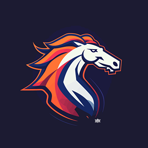 a hyper-detailed vectored rebrand logo for the Denver Broncos.