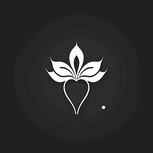 Minimalist modern logo, flower vector