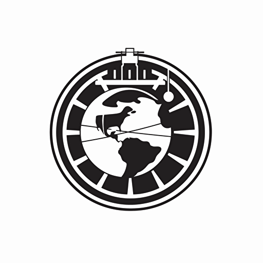 a simple and flat modern vector logo of Atlas, Cinema, Film, Cam, black and white, white background