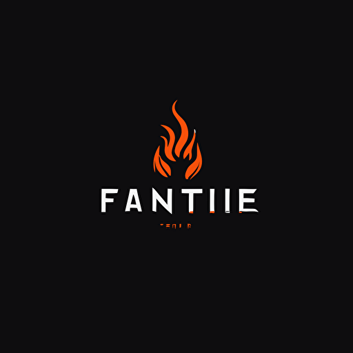 logo, basic form of fire, simple clean design, very basic shape, , vector, Name gymfire