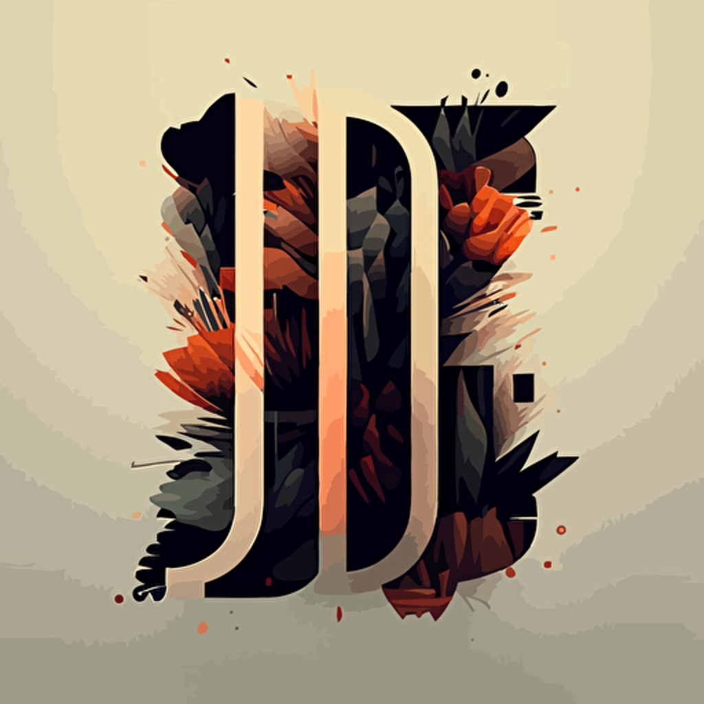 vector minimalista con forma de la letra J que represente una conexión