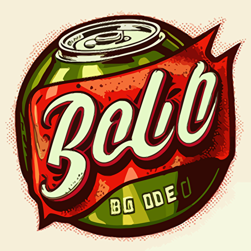 Vector logo, soda can-dle