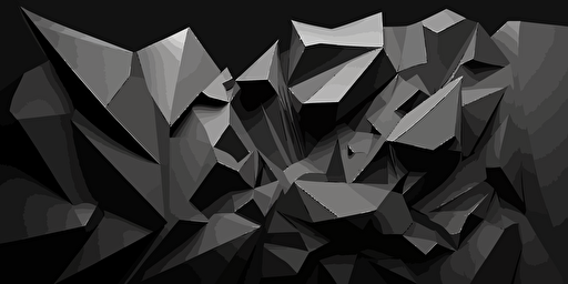 minimalist, vectorized, grey and black colors, print layer , delicacy, elegant, polygon smooth pattern, dark background