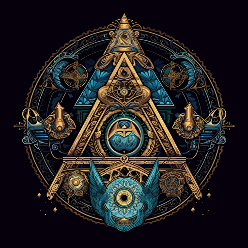 vector logo for the academy of the profession of the future mandala, sadhi, Hogwarts, the future