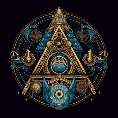 vector logo for the academy of the profession of the future mandala, sadhi, Hogwarts, the future