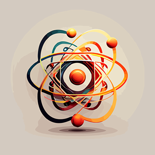 atom logo, vector, minimalistic