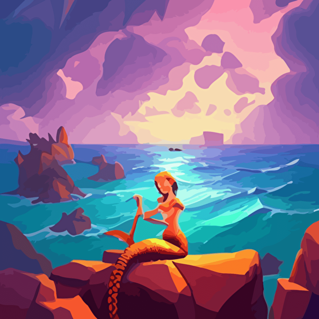 painting mermaid treasure sea thieves game avatar hero smooth face median photoshop filter cutout vector behance hd jesper ejsing rhads makoto shinkai lois van baarle ilya kuvshinov rossdraws global illumination