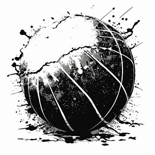 A black and white vector image of a Nebtall ball