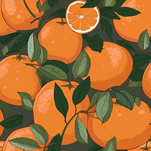 2d vector art of oranges