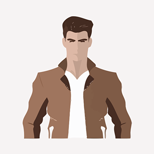 minimalistic vector of leather male