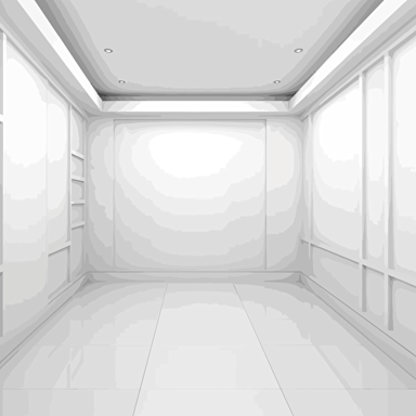 wall, floor and ceiling of room. White empty background with corner floor and ceiling. Blank space for office , Vector