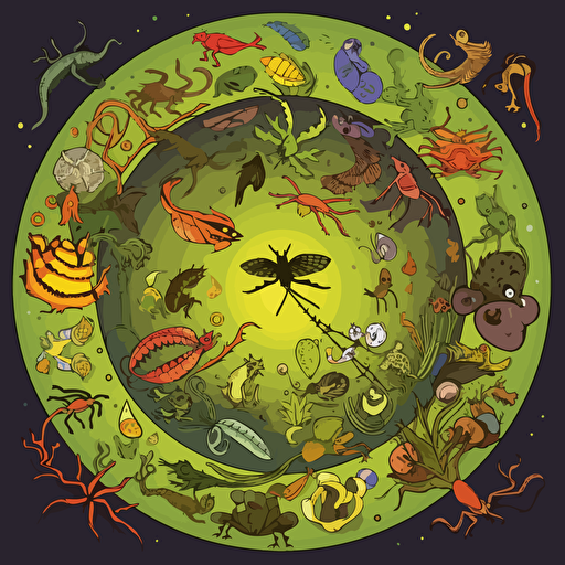 2d, abstract, vector quality, snakes, lizards, eye of newt, frogs, toads, bats, rats, spiders, snail, praying mantis, ants, pill bug, butterflies, flowers, grass, rocks, trees, witches cauldron, summer colors,