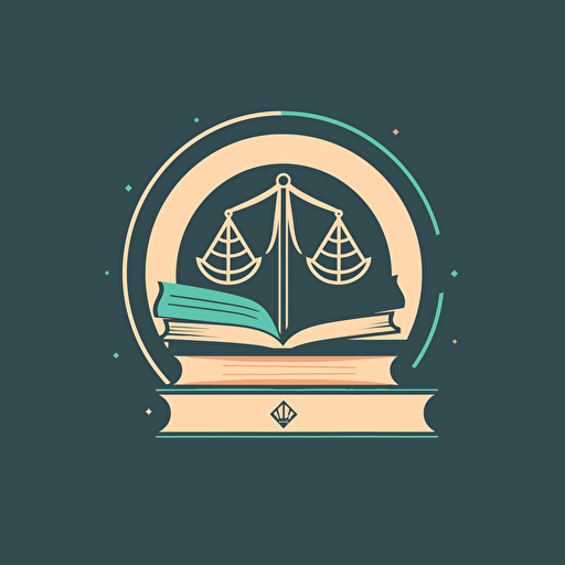 vector flat legal knowledge logo