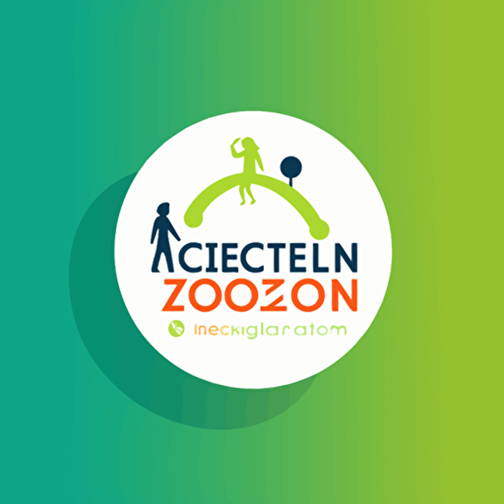 a logo design for a climate action social network, action, peoplel, science togheter , vector, flat, z generation